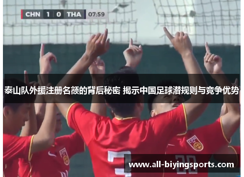 泰山队外援注册名额的背后秘密 揭示中国足球潜规则与竞争优势