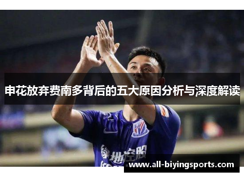 申花放弃费南多背后的五大原因分析与深度解读